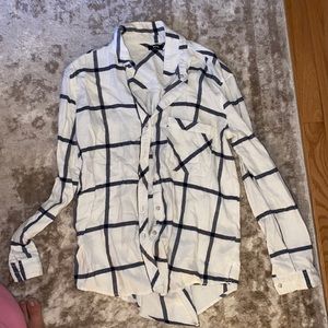 White and navy flannel